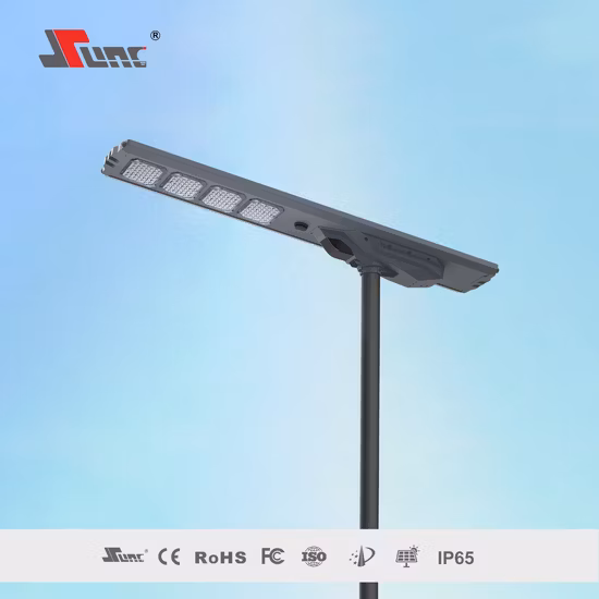 Hochwertige All-in-One-Aluminium-Park-Gartenlampe für den Außenbereich, integrierte Solarstrom-LED-Parkplatz-Straßenlaterne